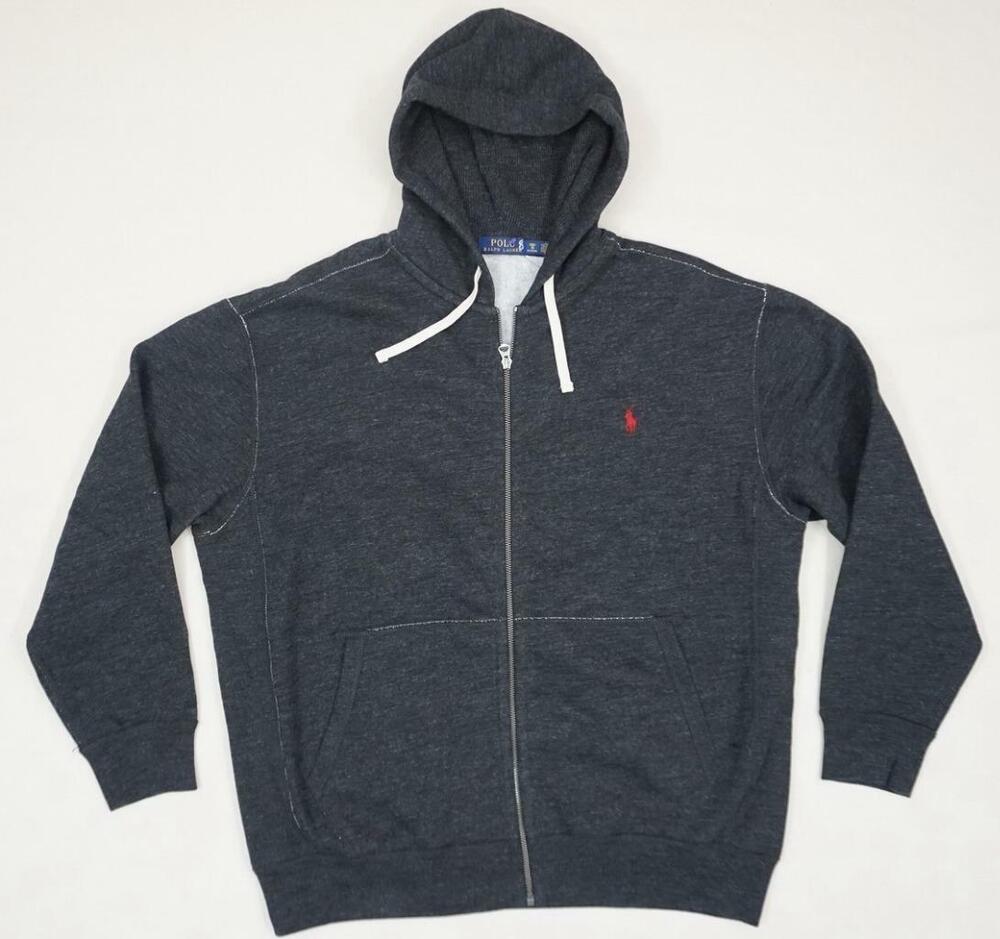 POLO RALPH LAUREN USED MEN 1XB BIG ZIP UP/LONG SLEEVE HOODIE/JACKET/SWEATSHIRT